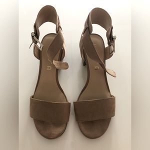 Unisa Tan Block Heel Sandals, without box